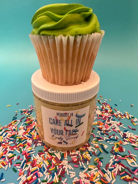 Cake All In Your Face Body Scrub, Birthday Cake Sugar Scrub